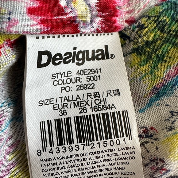 Desigual, Blue Leather Faux Jacket, Size 36 - Picture 13 of 15